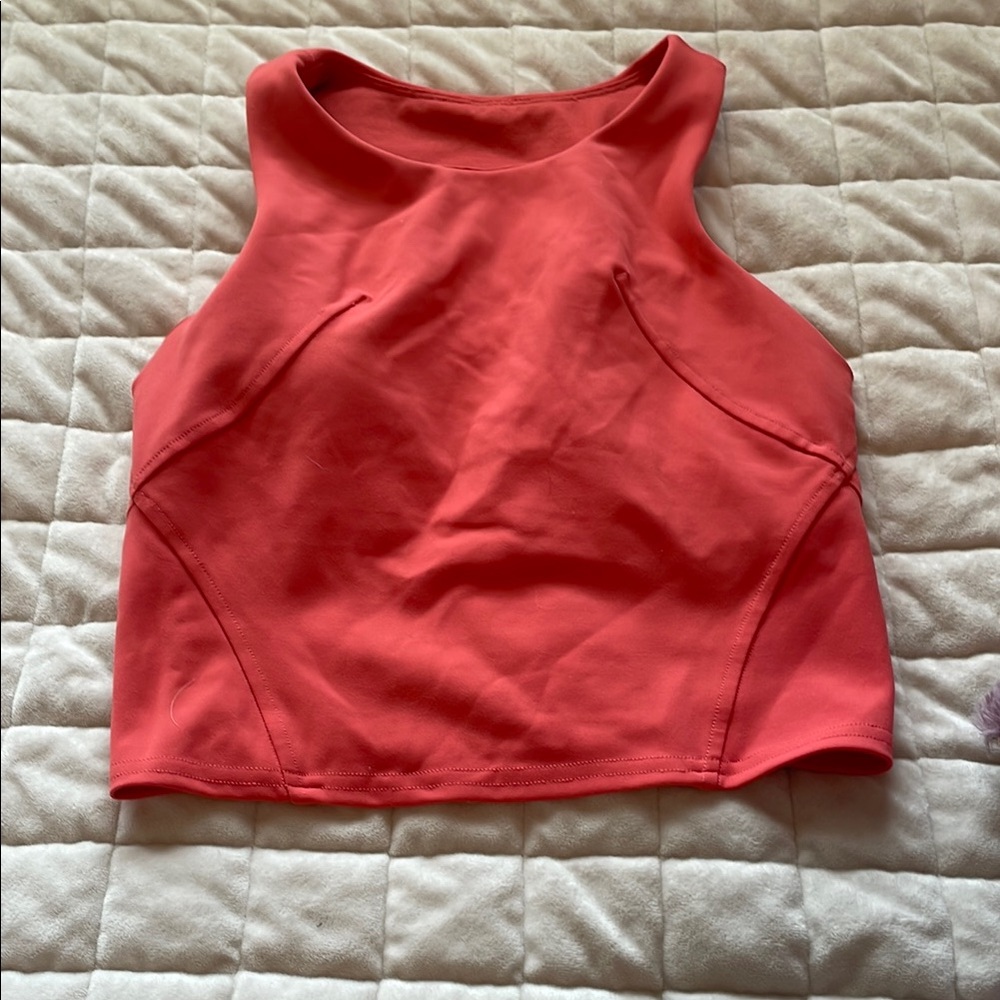 Lululemon Athletica Red Sleeveless Crop Tank Top